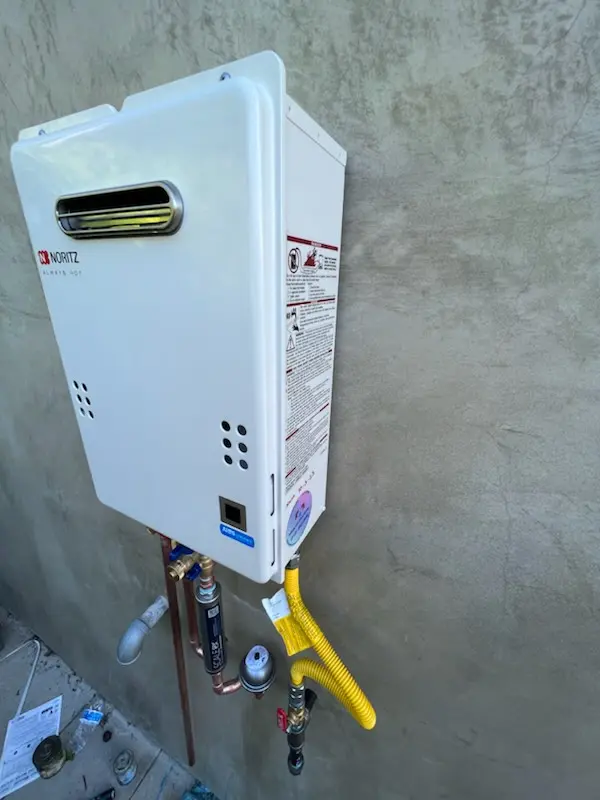 Tankless water heater installation for Wenonah homes